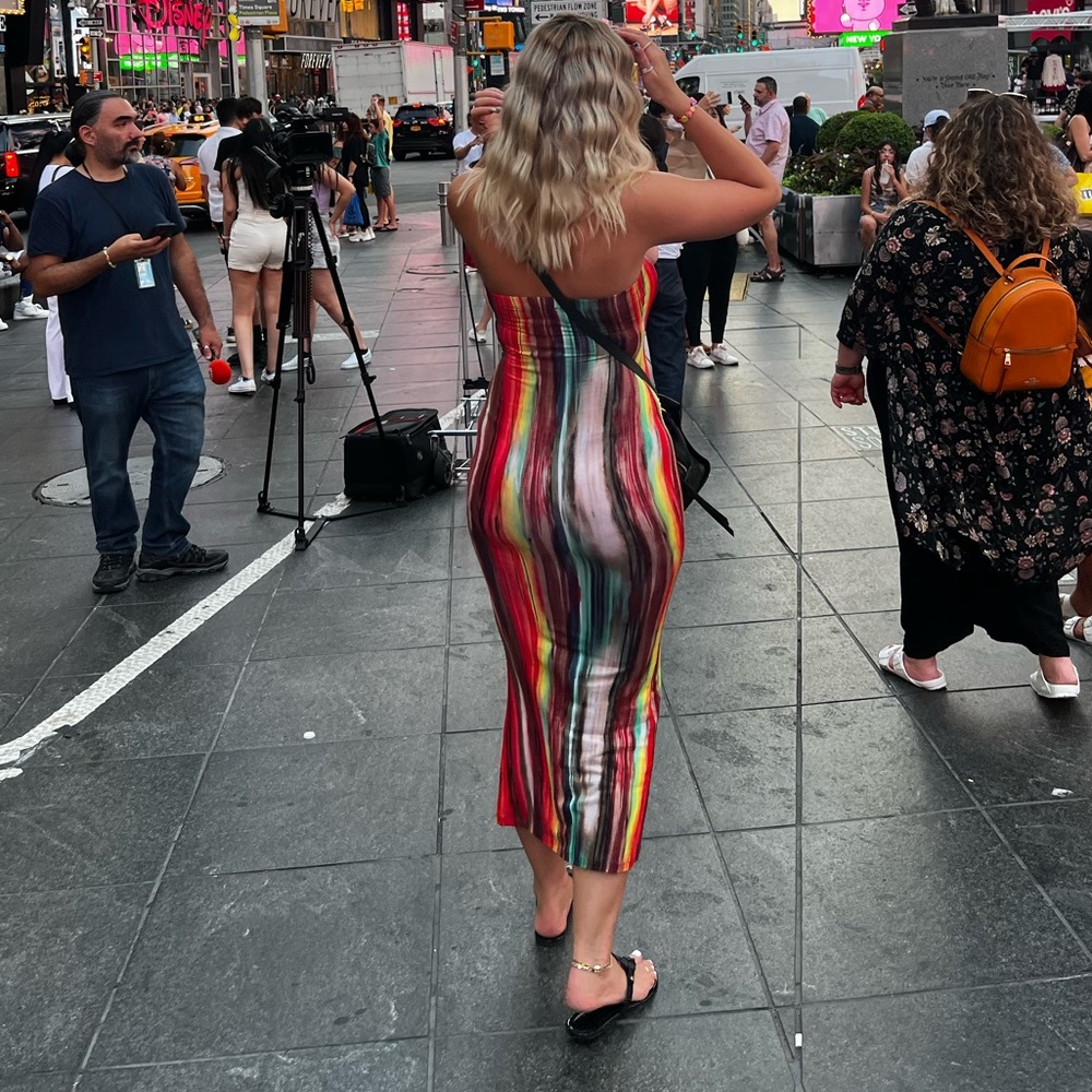 Fashion Nova Strapless Baddie Midi Dress